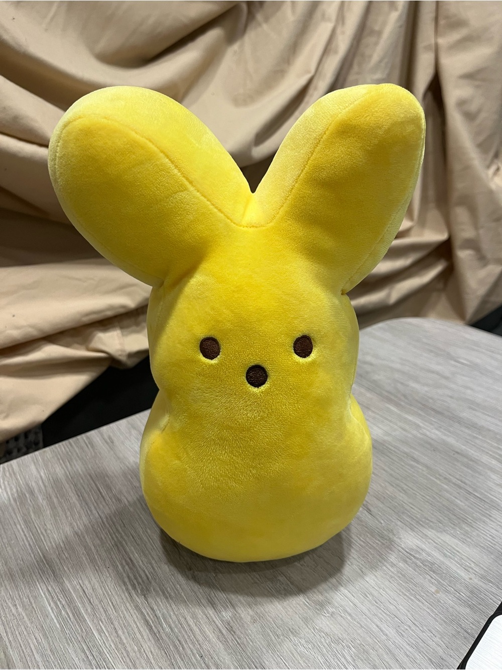 Just Born Plush Peeps Yellow Bunny Stuffed Animal Easter 10" 2014 New